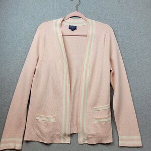 Pendleton Open Cardigan Sweater Womens Large Silk Blend